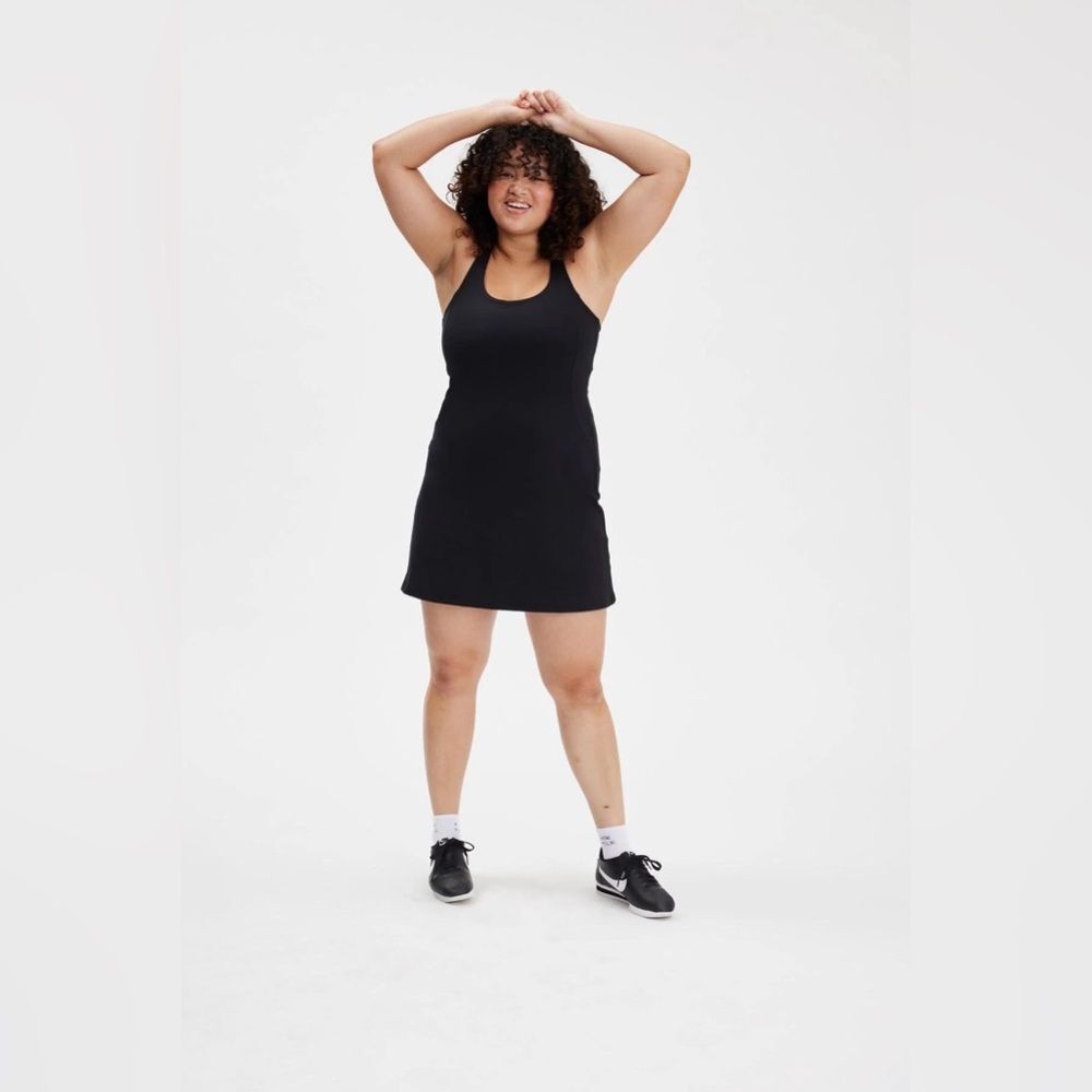 Girlfriend Collective Paloma Activewear Dress in Black